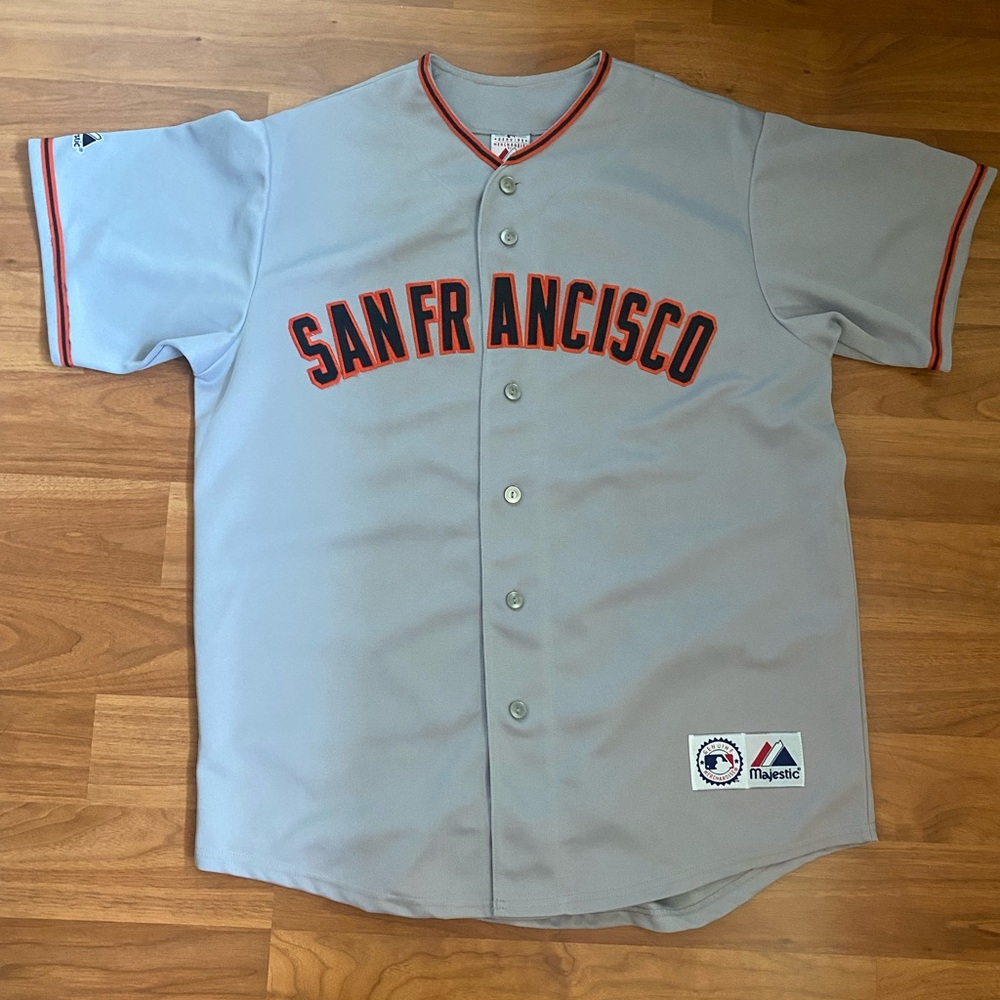 San Francisco Giants Majestic Gray Men’s Large Jersey 10/10 Condition